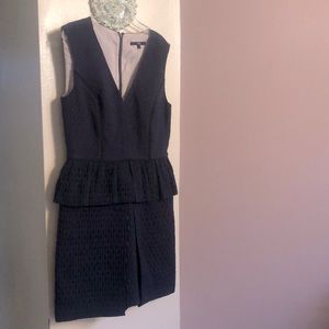 Like New- Tibi Wool Navy Peplum Dress 6 - SUCH A STEAL!!!